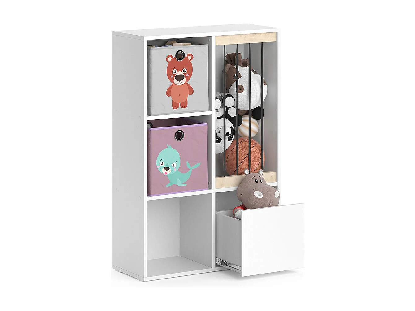 Bibliothèque enfant blanc 29.2x72x107.8 luigi