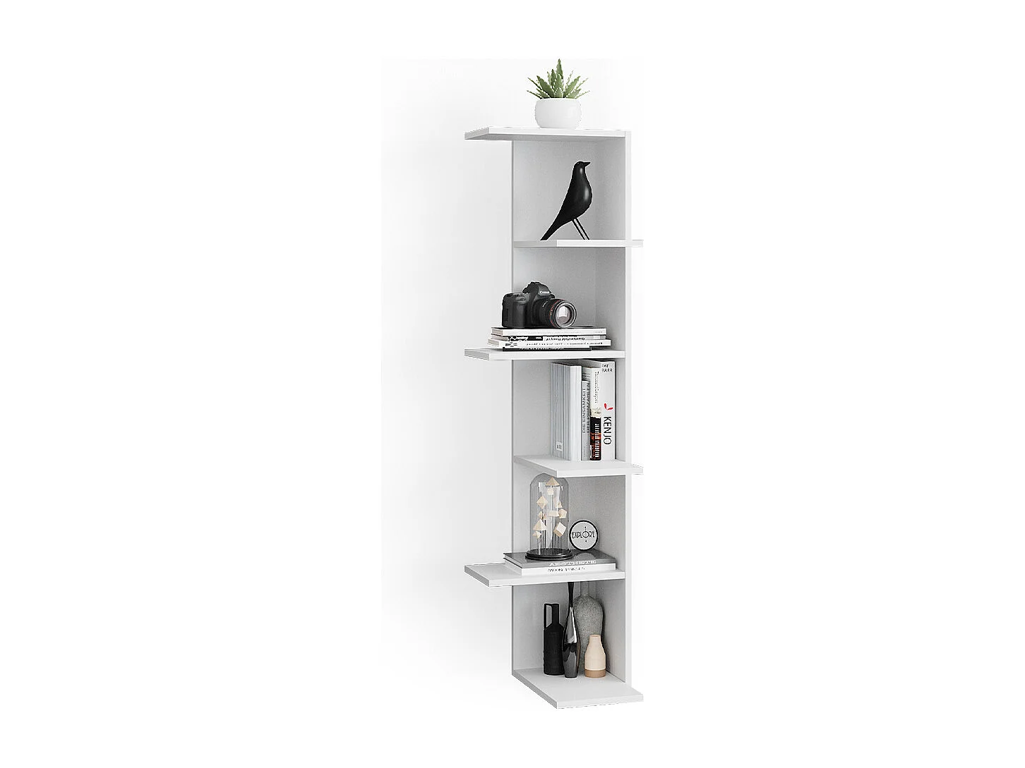 Corner shelf white 37x37x140.1 tera