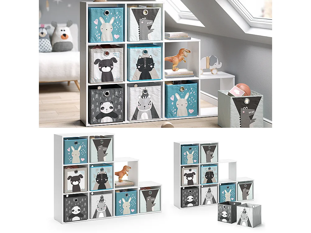 Bibliothèque enfant blanc 142.4x29x107.8