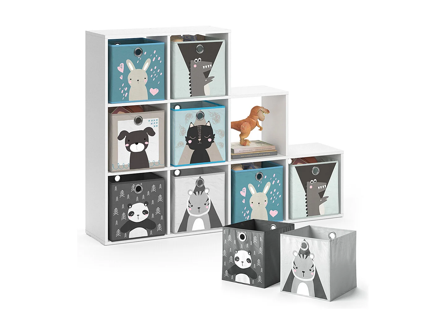 Bibliothèque enfant blanc 142.4x29x107.8