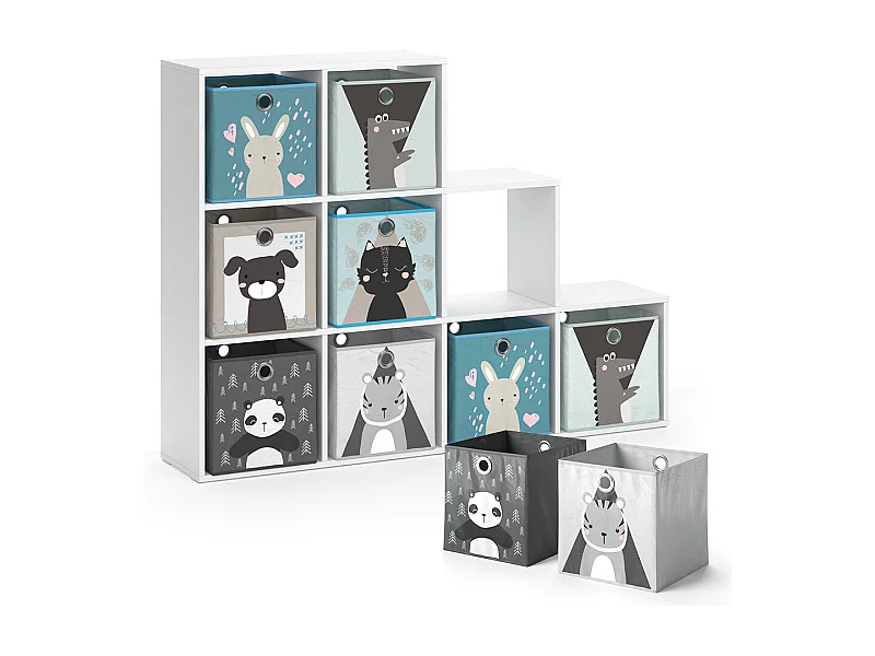 Bibliothèque enfant blanc 142.4x29x107.8