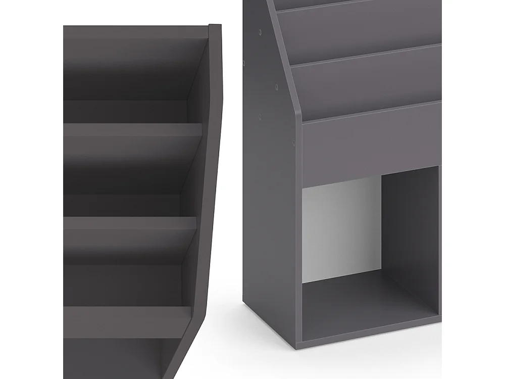 Libreria grigio 72x30.7x79 luigi