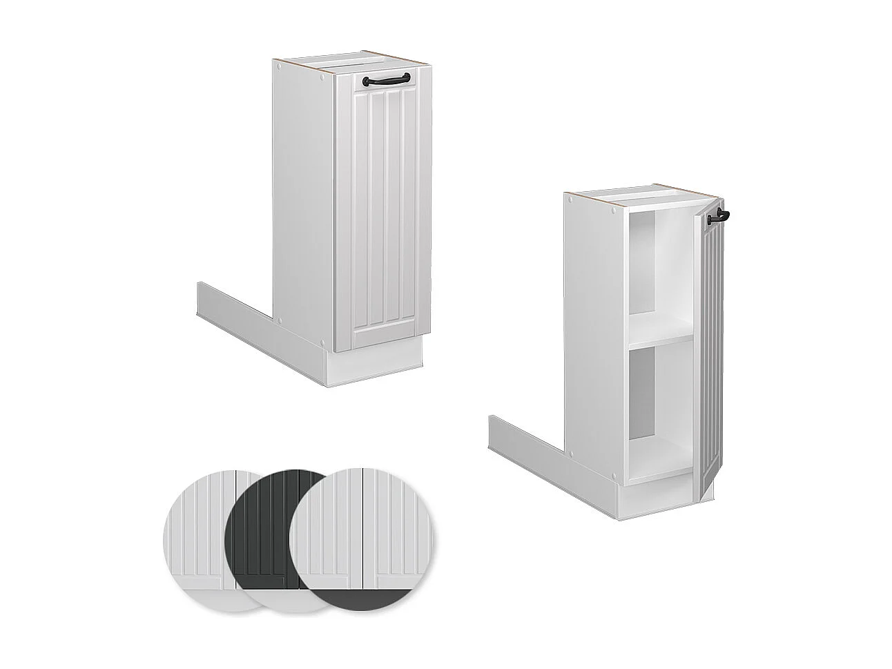 Kücheninsel weiß landhaus 30x70x82 fame-line