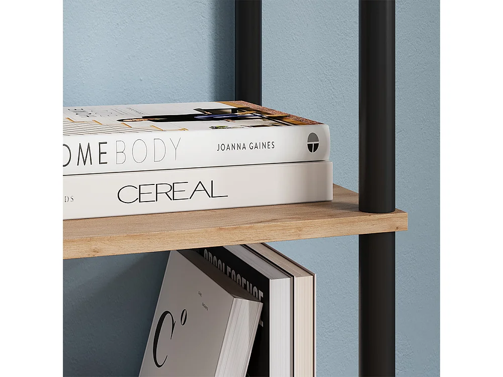 Eckregal goldkraft eiche/anthrazit 30x30x133 bivio