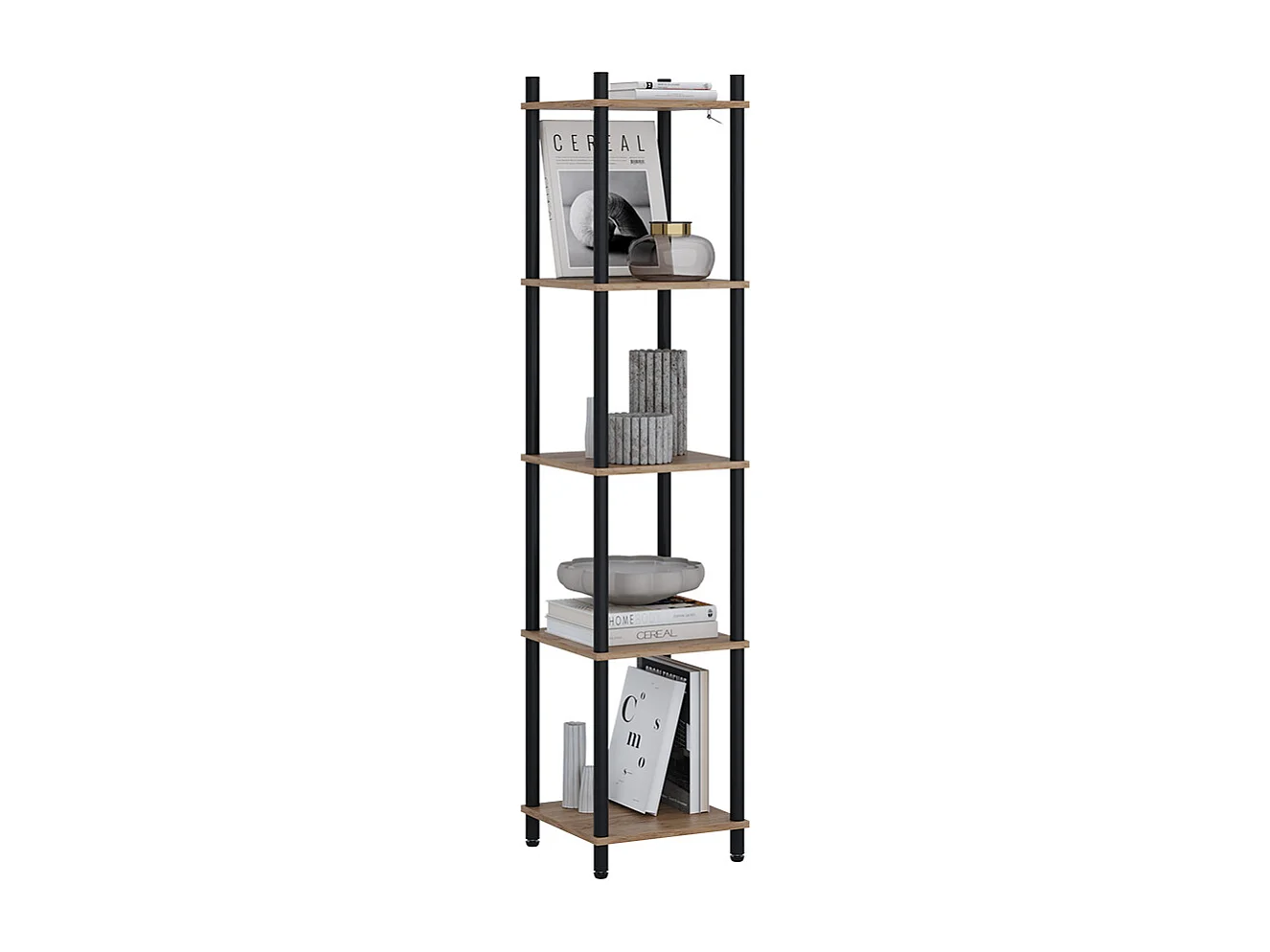 Corner shelf gold power oak/anthracite 30x30x133 bivio
