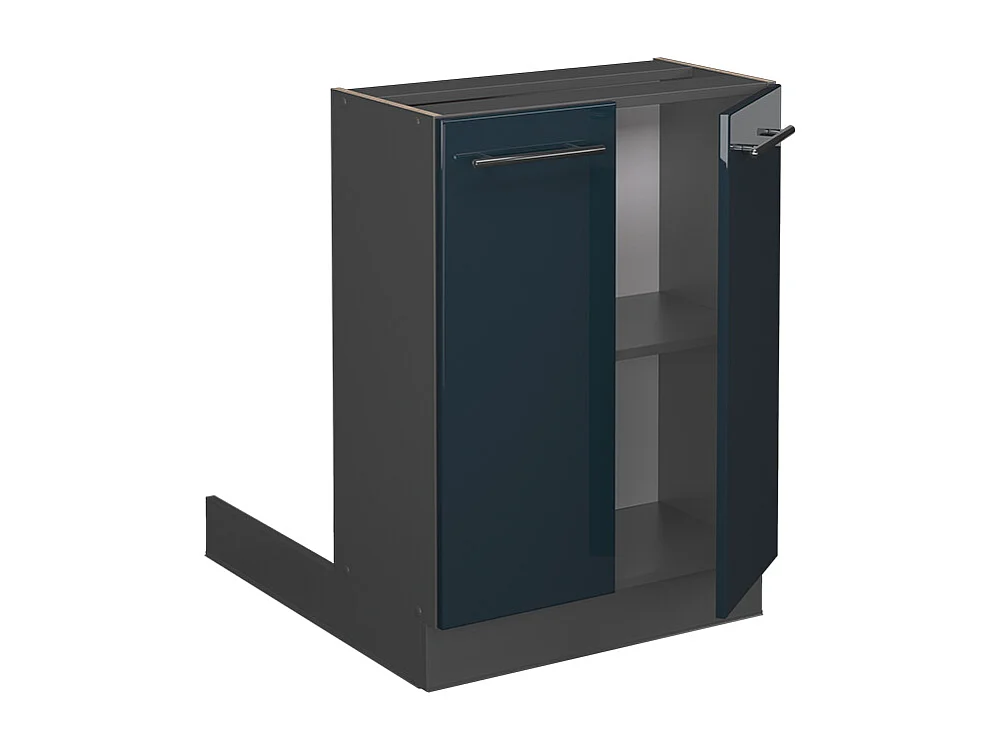 Îlot de cuisine bleu foncé brillant 60x70x82 fame-line