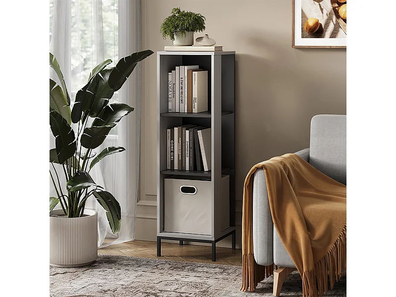 Libreria grigio 36x36x120 eliza