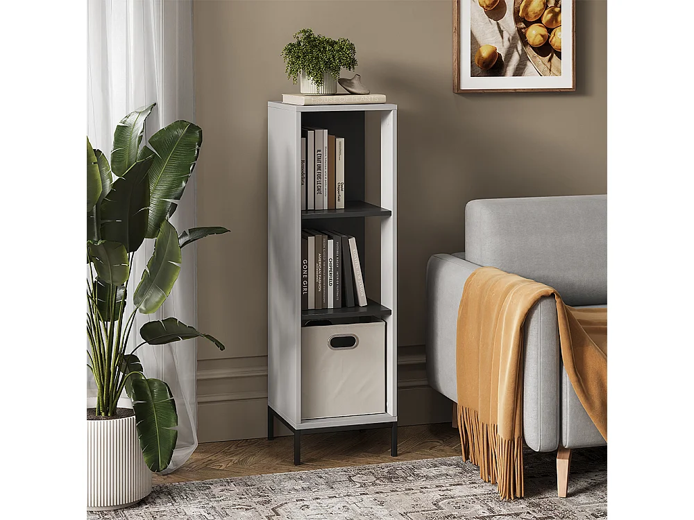 Libreria grigio 36x36x120 eliza