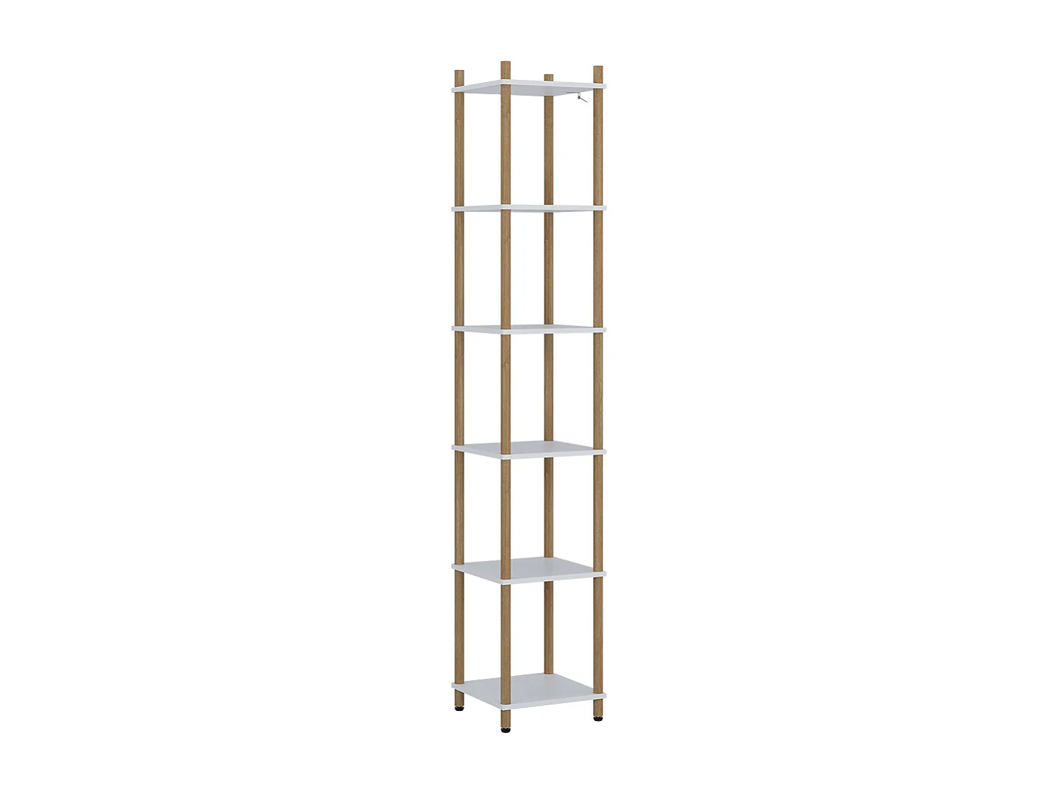 Étagère dangle blanc/pin 30x30x163.5 bivio