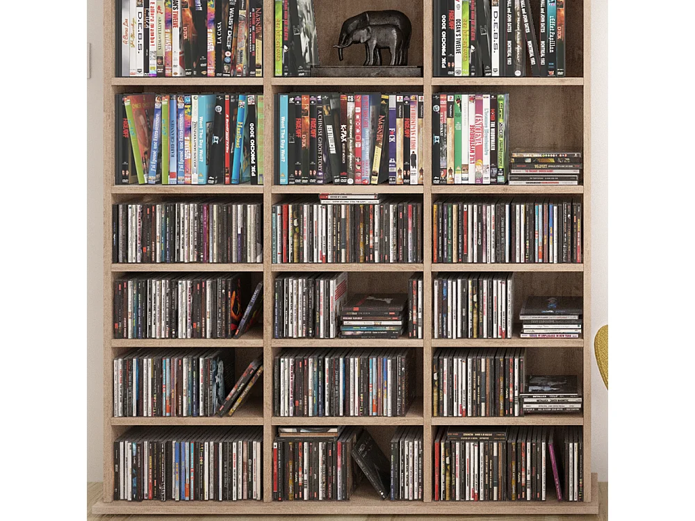Étagère CD sonoma 105.4x19x136 jukebox
