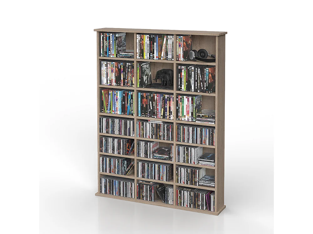 Étagère CD sonoma 105.4x19x136 jukebox