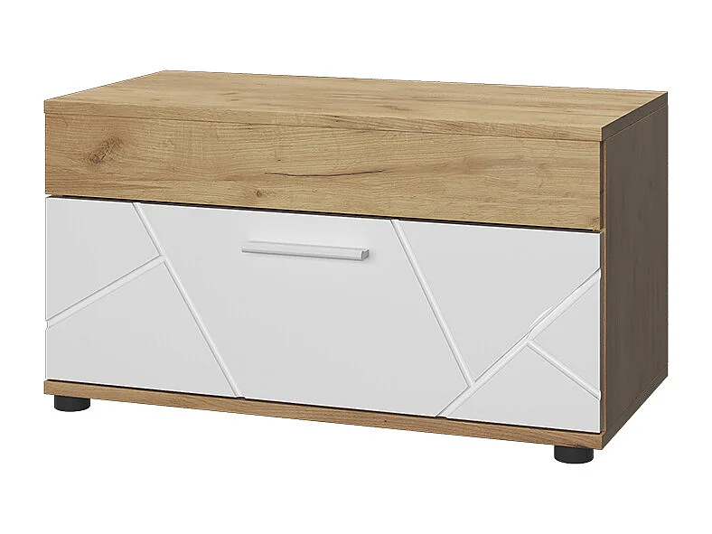 Wohnzimmerschrank goldkraft eiche/weiß 70.8x35.3x38.9 berno