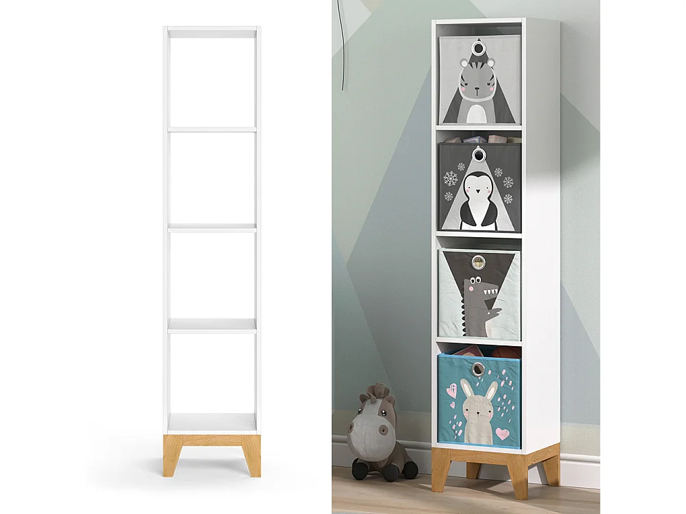 Kinderregal weiß 35.2x30x159.5 malia