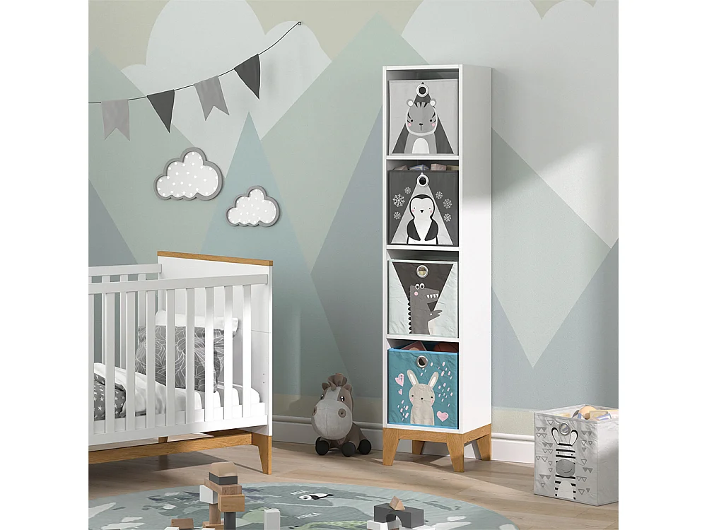 Kinderregal weiß 35.2x30x159.5 malia