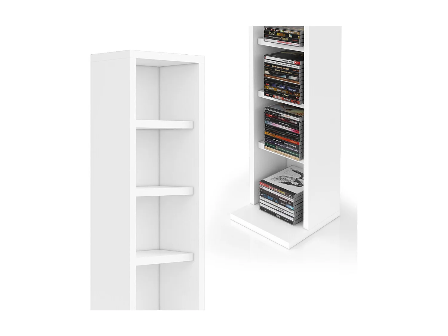 Cd-Regal weiß 21x20x91.8