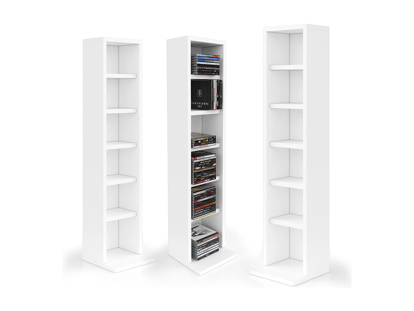 Étagère CD blanc 21x20x91.8