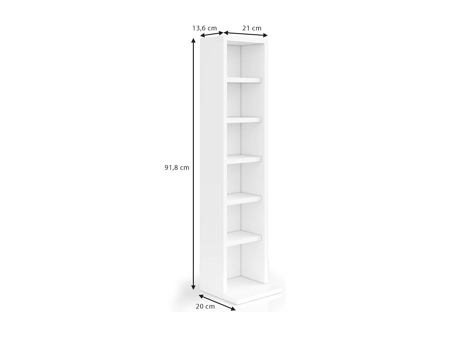 Étagère CD blanc 21x20x91.8