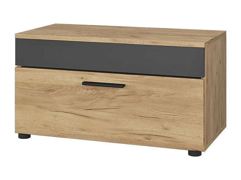 Wohnzimmerschrank goldkraft eiche/anthrazit 70.8x35.3x38.9 berno