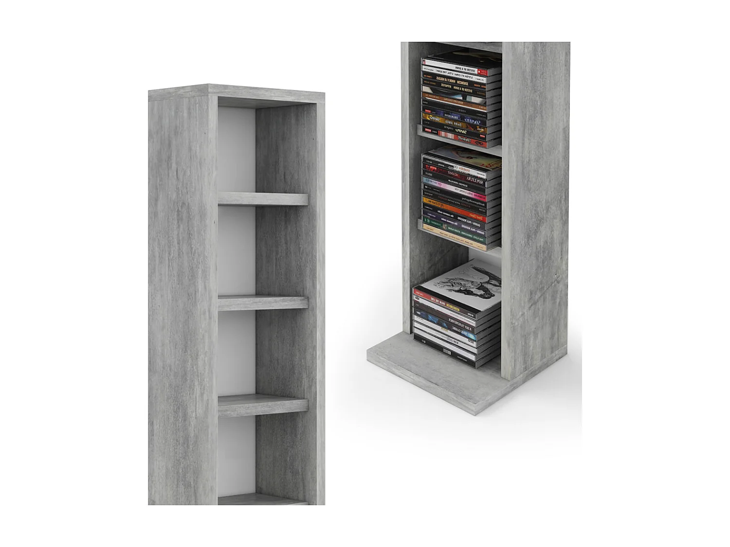 Étagère CD béton 21x20x91.8