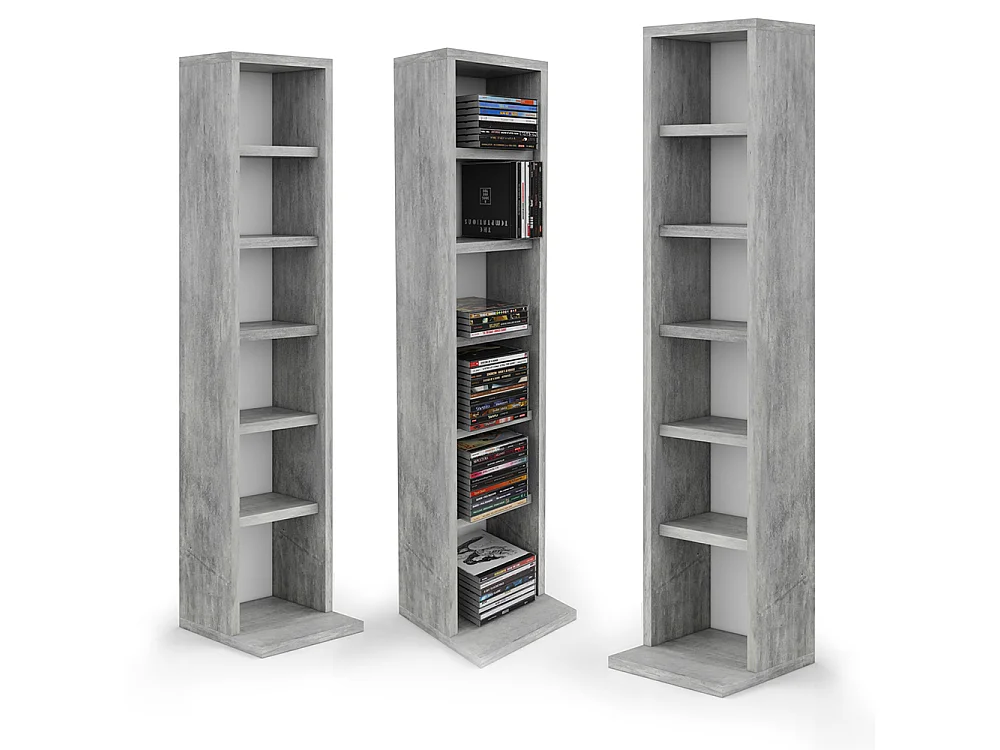 Étagère CD béton 21x20x91.8