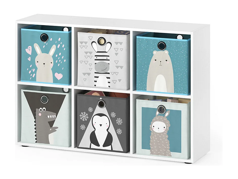 Bibliothèque enfant blanc 72x29x107.8