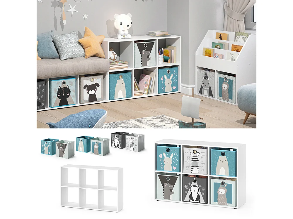 Bibliothèque enfant blanc 72x29x107.8