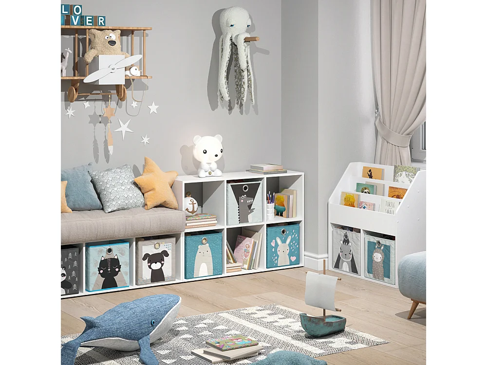 Bibliothèque enfant blanc 72x29x107.8