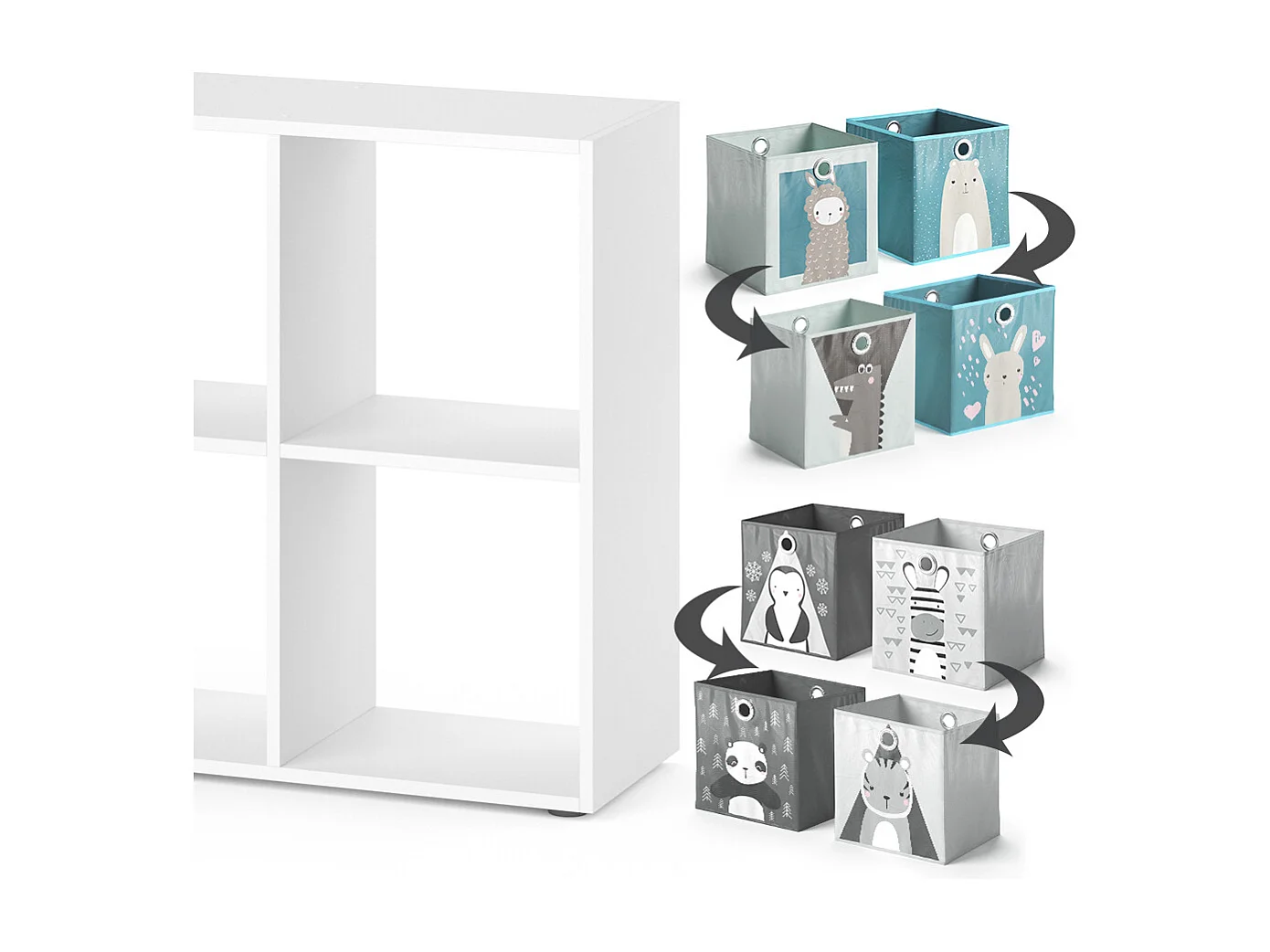 Bibliothèque enfant blanc 72x29x107.8