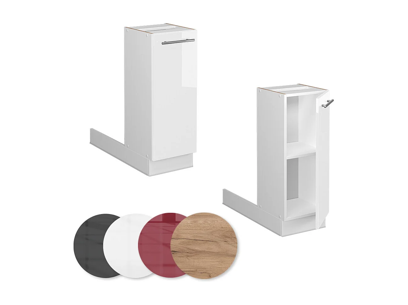 Kücheninsel weiß hochglanz 30x70x82 fame-line