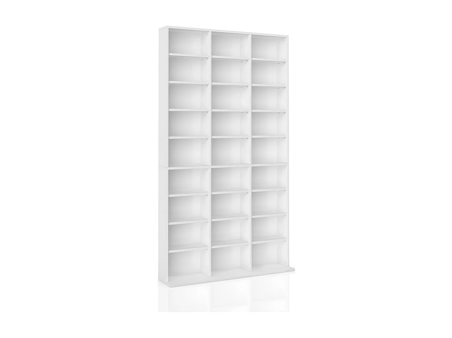 Étagère CD blanc 102x16x178 jukebox