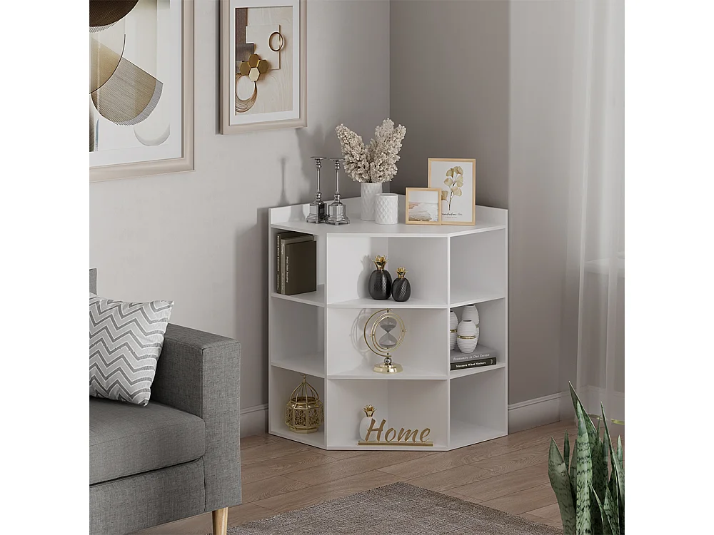 Scaffale angolare bianco 60x60x80 elina