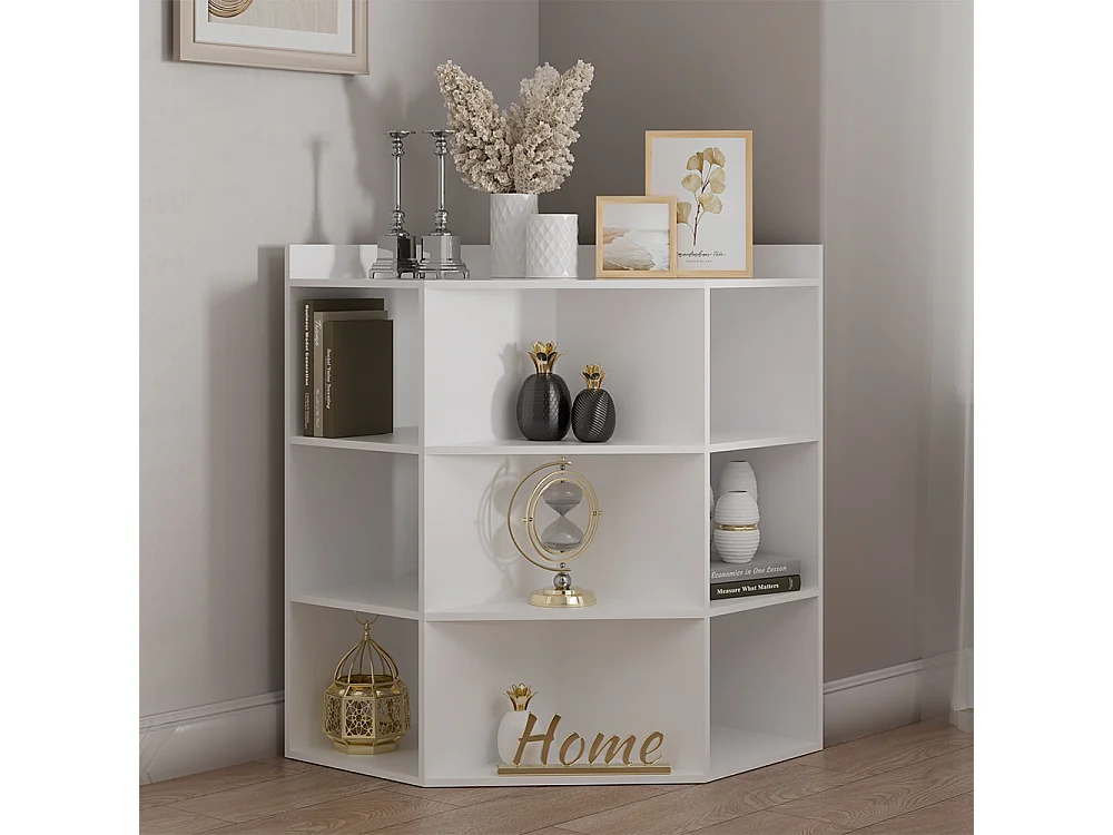 Scaffale angolare bianco 60x60x80 elina