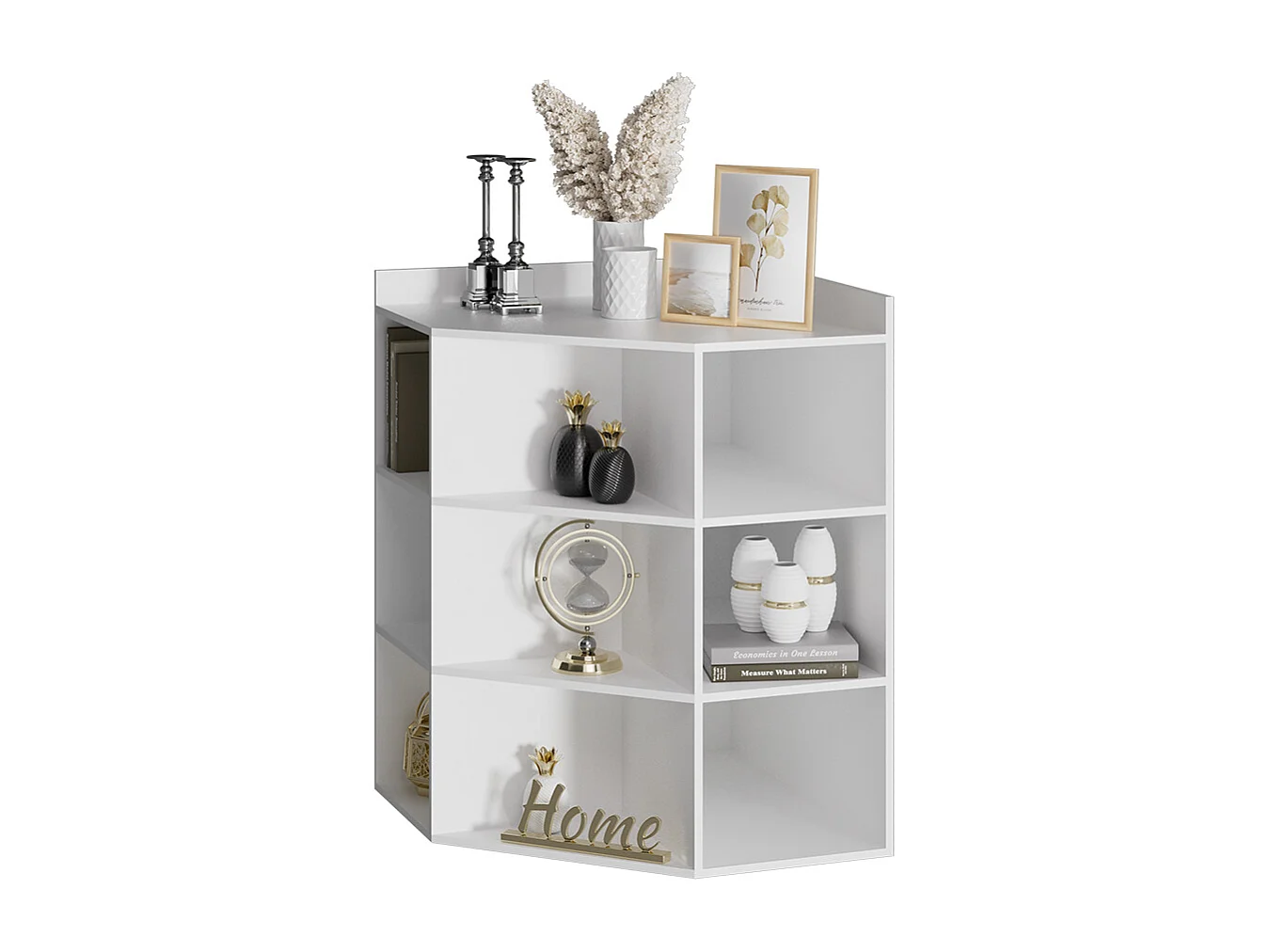 Scaffale angolare bianco 60x60x80 elina