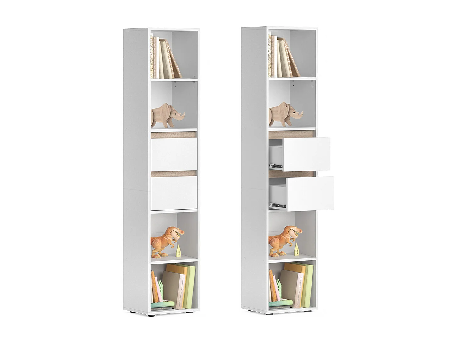 Bibliothèque blanc 36.2x29.9x171 robert