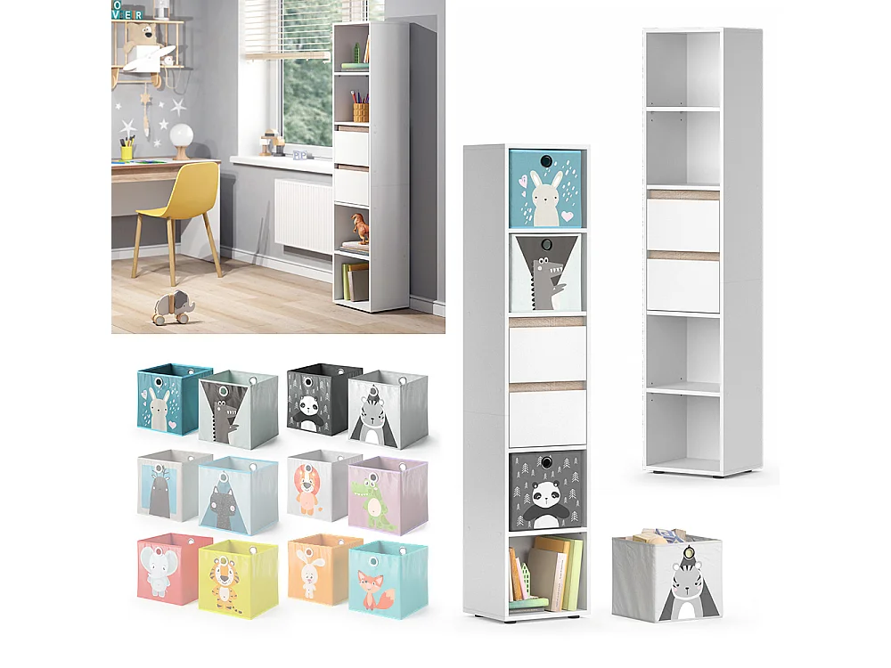 Bibliothèque blanc 36.2x29.9x171 robert