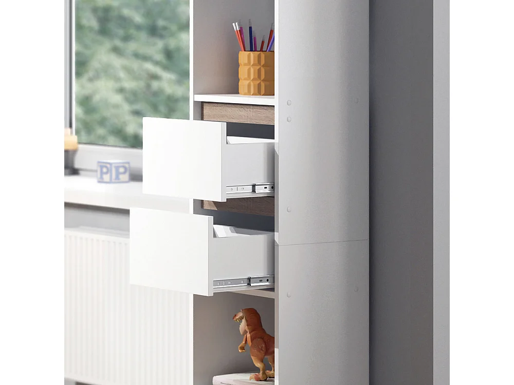 Bogreol hvid 36.2x29.9x171 robert