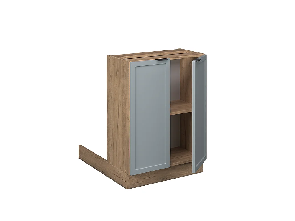 Îlot de cuisine bleu clair-gris 60x30x82 fame-line