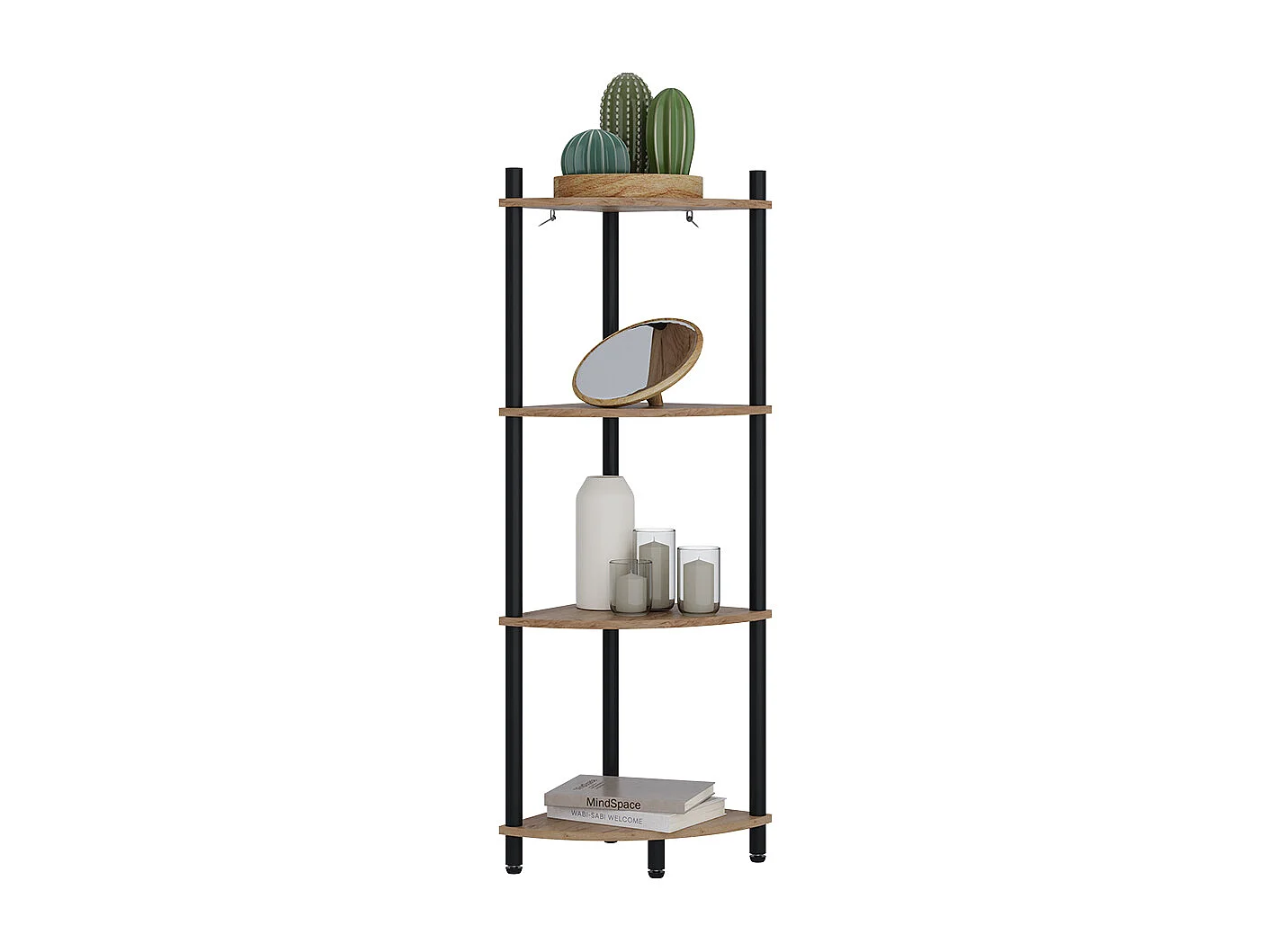 Étagère dangle chêne doré/anthracite 29x29x102.5 bivio