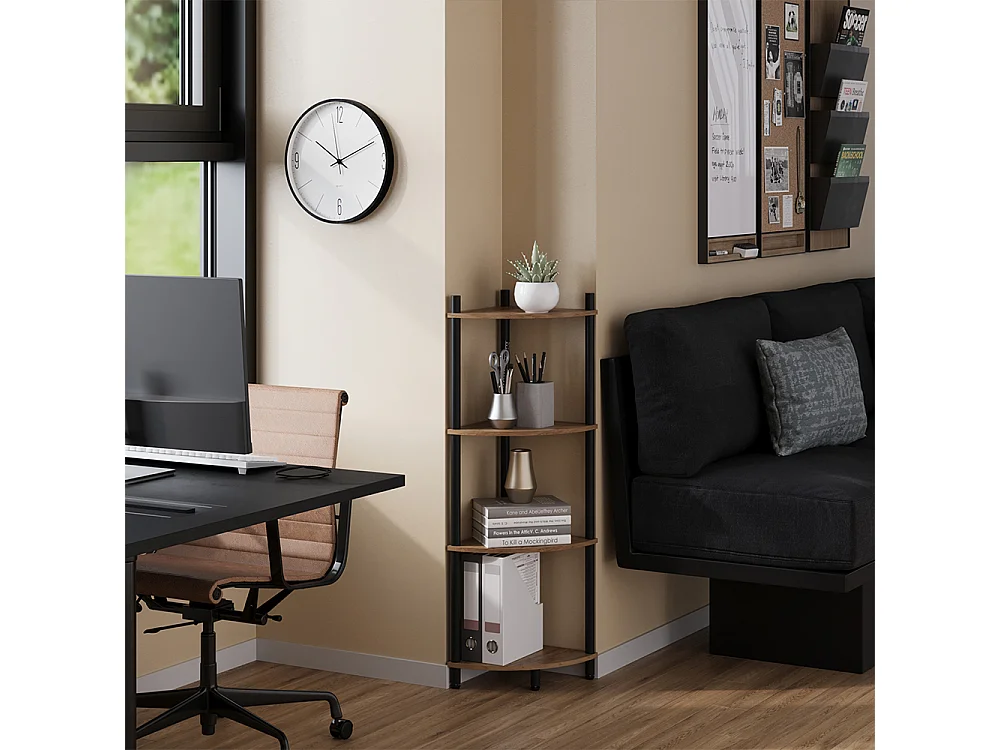 Étagère dangle chêne doré/anthracite 29x29x102.5 bivio