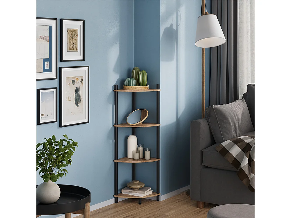 Étagère dangle chêne doré/anthracite 29x29x102.5 bivio