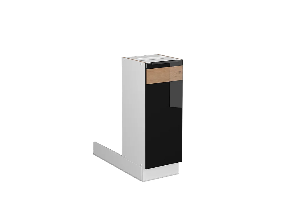 Kücheninsel schwarz eiche hochglanz 30x70x82 fame-line