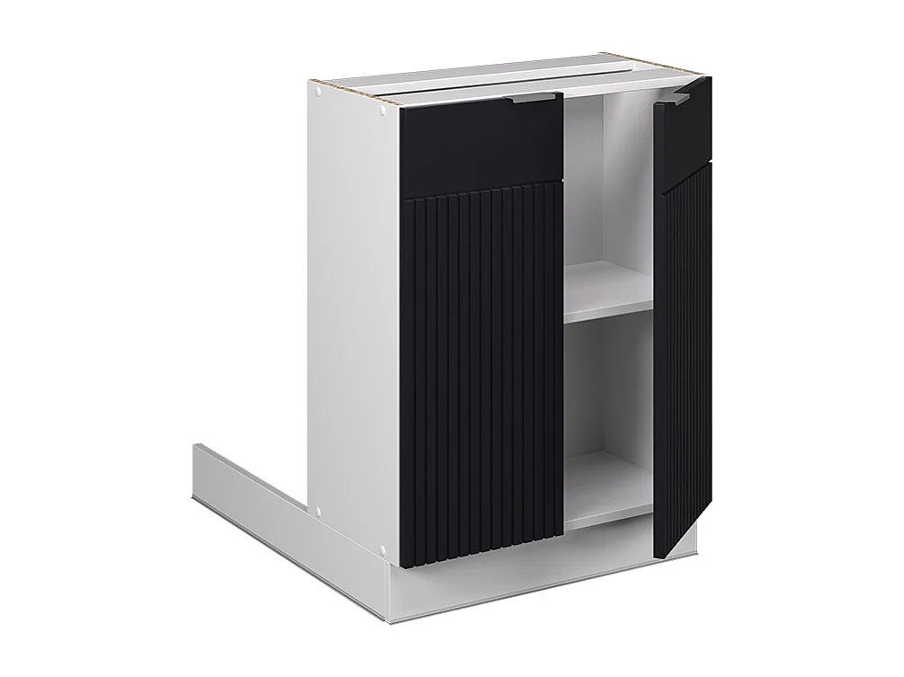 Regalinselunterschrank schwarz gestreift 60x30x82 fame-line