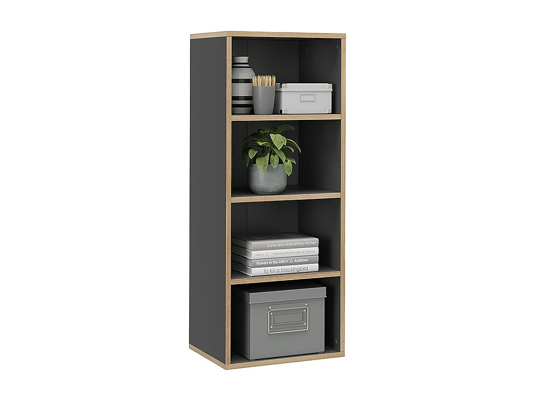 Bibliothèque anthracite 40x30x100 tetrix