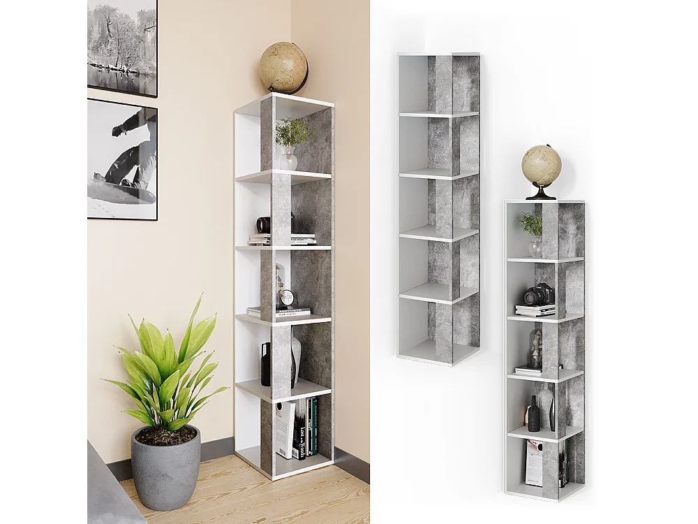 Corner shelf concrete 33.3x33.3x162.2 lio