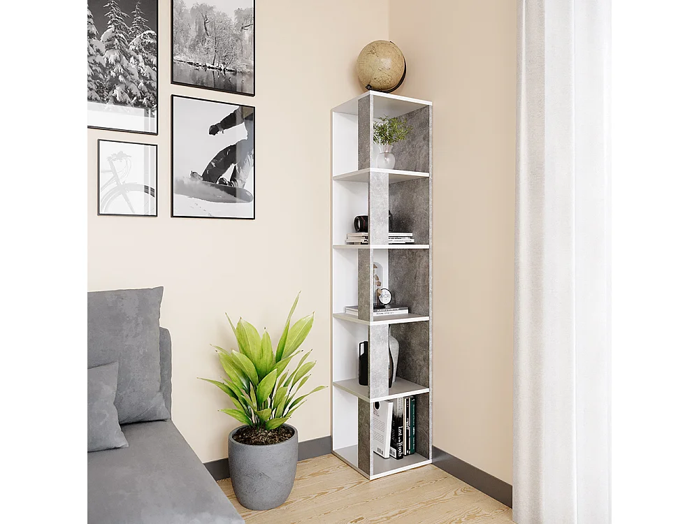 Corner shelf concrete 33.3x33.3x162.2 lio