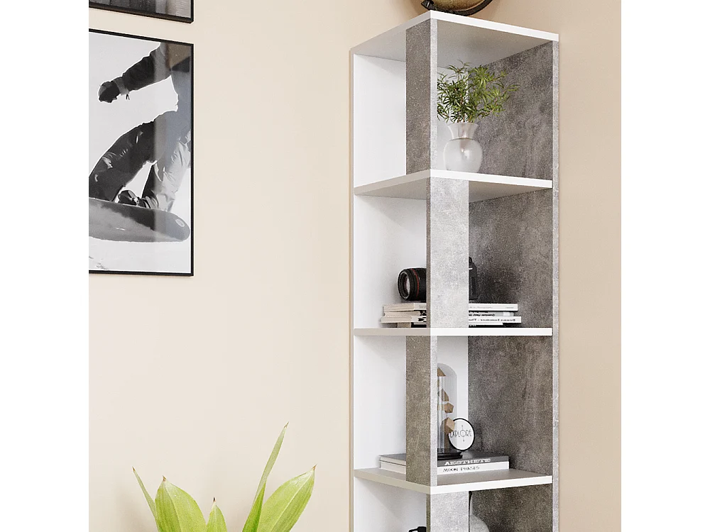 Corner shelf concrete 33.3x33.3x162.2 lio