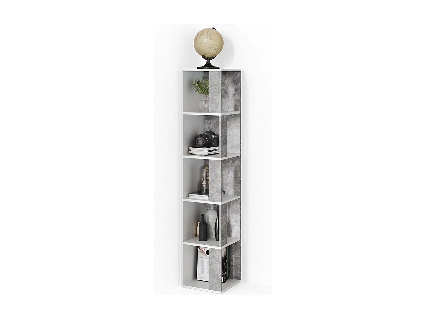 Corner shelf concrete 33.3x33.3x162.2 lio