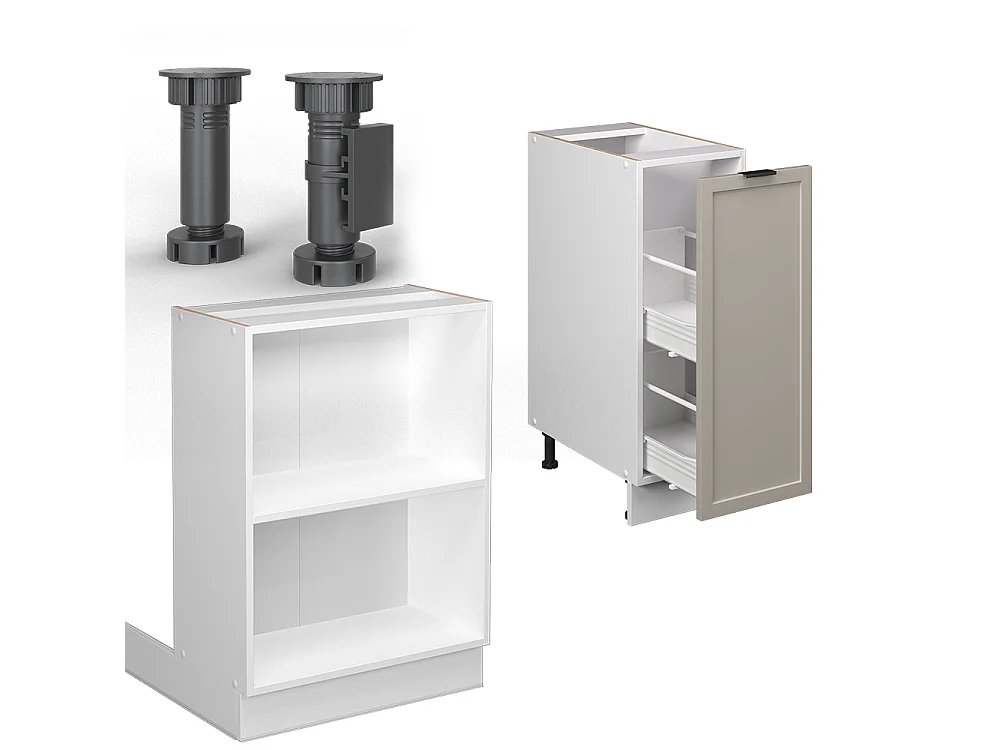 Îlot de cuisine grisbeige 90x60x82 fame-line