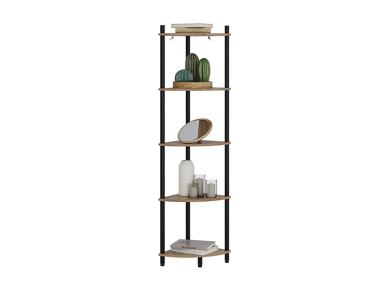 Étagère dangle chêne doré/anthracite 29x29x133 bivio