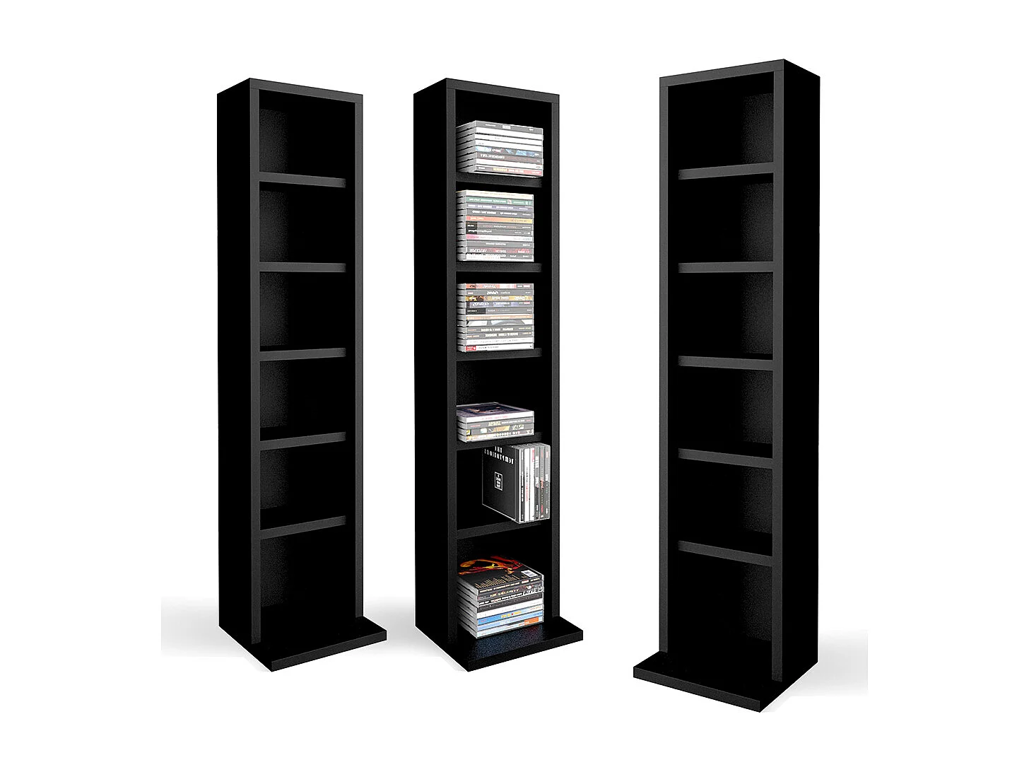 Cd-Regal schwarz 21x20x91.8